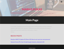 Tablet Screenshot of mariuspukas.com